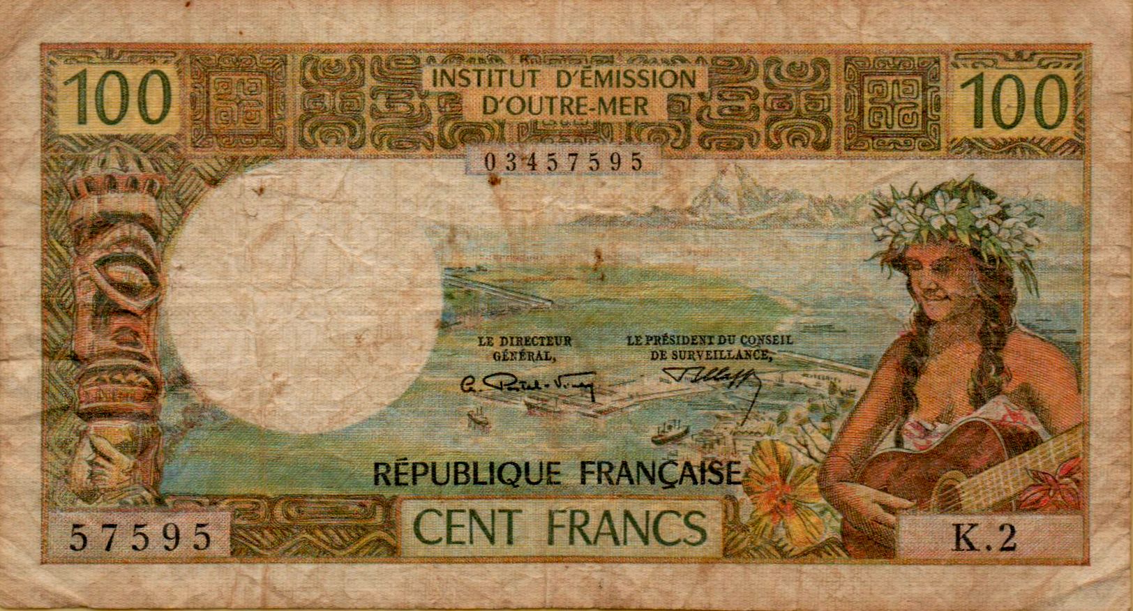 New Caledonia 100 1971 VF P-63/b